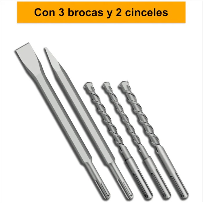 ROTOMARTILLO 110/120V 800W 1100RPM 4000BPM CONCRETO 2,5J INGCO URGH9028-2 - Imagen 4